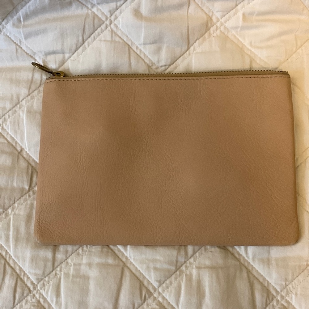 STOOP SALE! Madewell Leather Pouch Clutch in Buttery Soft Nude Leather